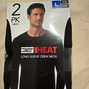 32 Degrees Men's Long Sleeve Crew Neck Tee - Black